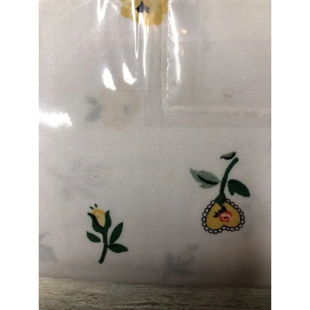 Cath Kidston London LACE DITSY LEMON FULL 4 Piece 100% Cotton Sheet Set NEW